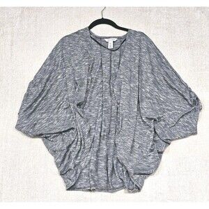 White House Black Market Weekend Women's Gray Open Front Cardigan Oversized M/L